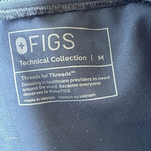 Figs Womens Zamora Scrub Pant Jogger Medium Blue Medical Nursing ER PO#3023 - Picture 3 of 11